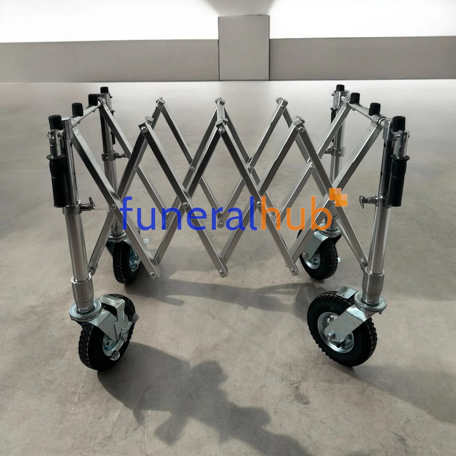 CARRELLO PORTAFERETRI ESTENSIBILE E REGOLABILE ARGENTO AFTR-600