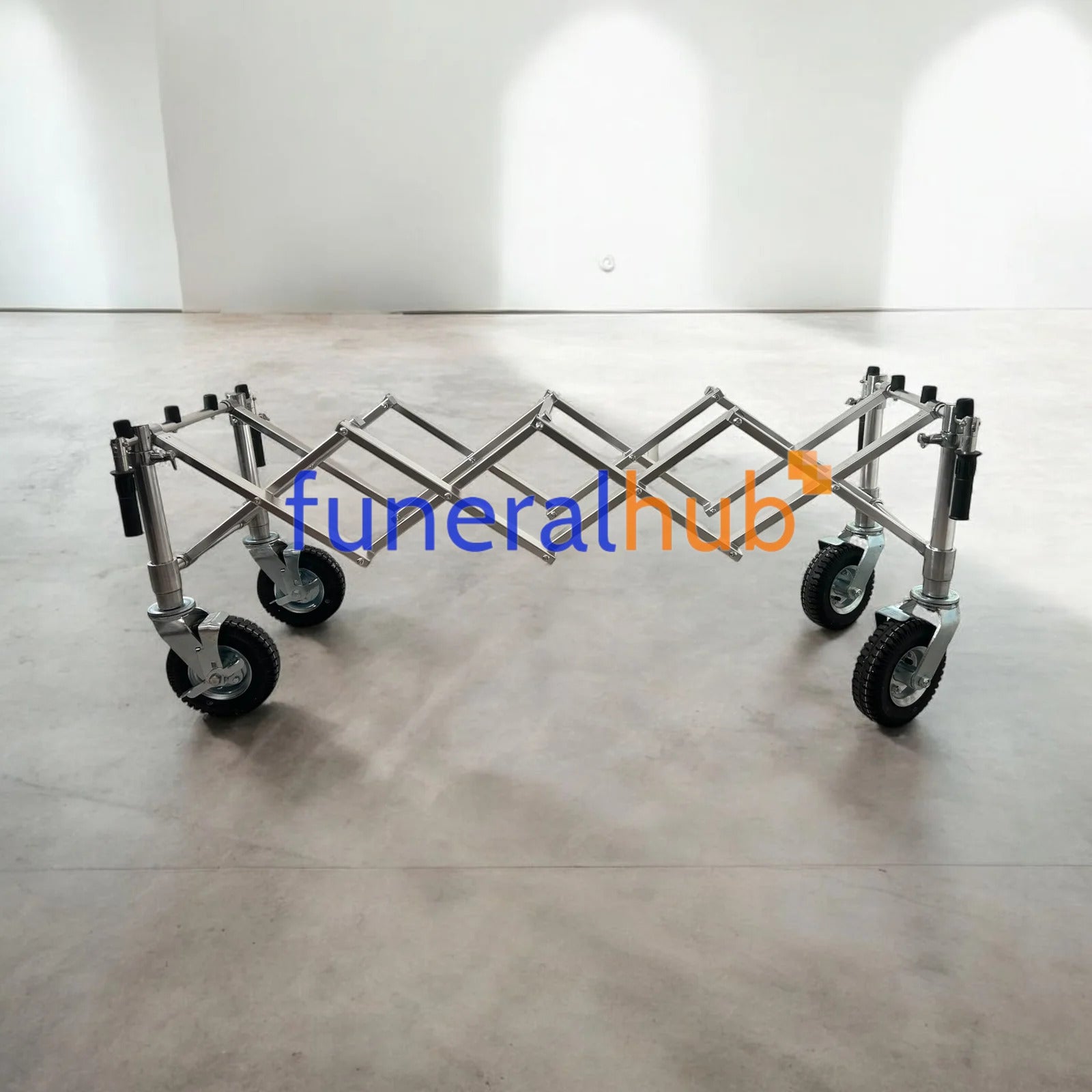 CARRELLO PORTAFERETRI ESTENSIBILE E REGOLABILE ARGENTO AFTR-600
