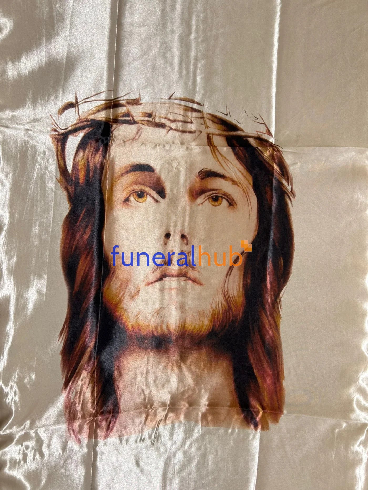 VELO CON LENZUOLINO + IMMAGINE CRISTO AFVLZCC-12 CHAMPAGNE