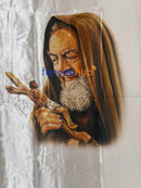 VELO CON LENZUOLINO + IMMAGINE PADRE PIO AFVLZPG-12