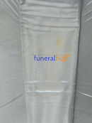 velo con croce di pizzo e bordino in raso champagne AFVLC11