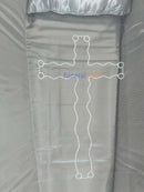 VELO CON BORDINO DI PIZZO E CROCE GRIGIO AFLACEG